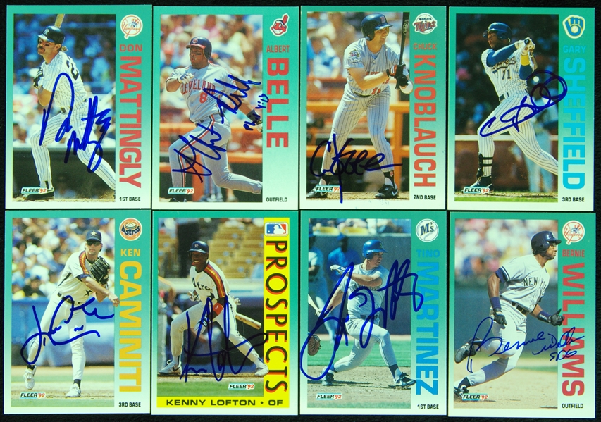 Signed 1992 Fleer Baseball Card Collection (517 different)