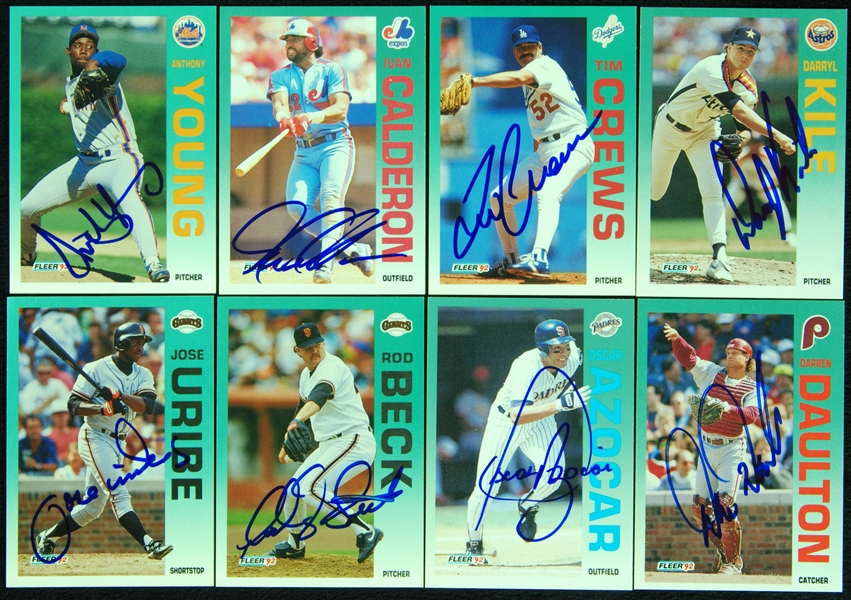 Signed 1992 Fleer Baseball Card Collection (517 different)