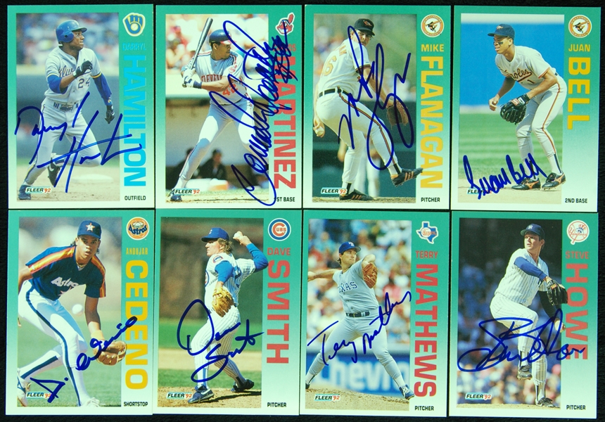 Signed 1992 Fleer Baseball Card Collection (517 different)