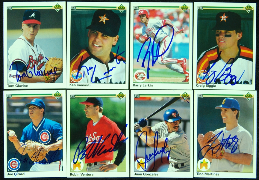 Signed 1990 Upper Deck Baseball Card Collection (456 different)