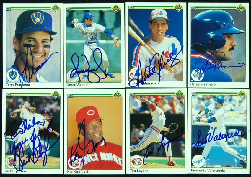 Signed 1990 Upper Deck Baseball Card Collection (456 different)