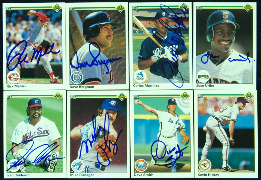 Signed 1990 Upper Deck Baseball Card Collection (456 different)