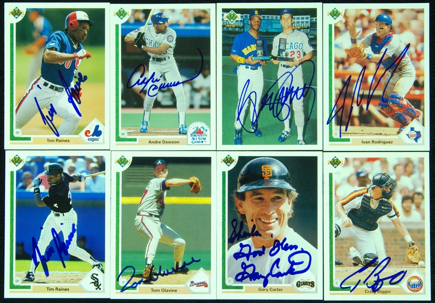 Signed 1991 Upper Deck Baseball Card Collection (332 different plus 75 different Final Edition, total 407 cards)