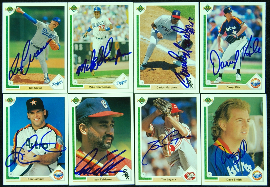 Signed 1991 Upper Deck Baseball Card Collection (332 different plus 75 different Final Edition, total 407 cards)