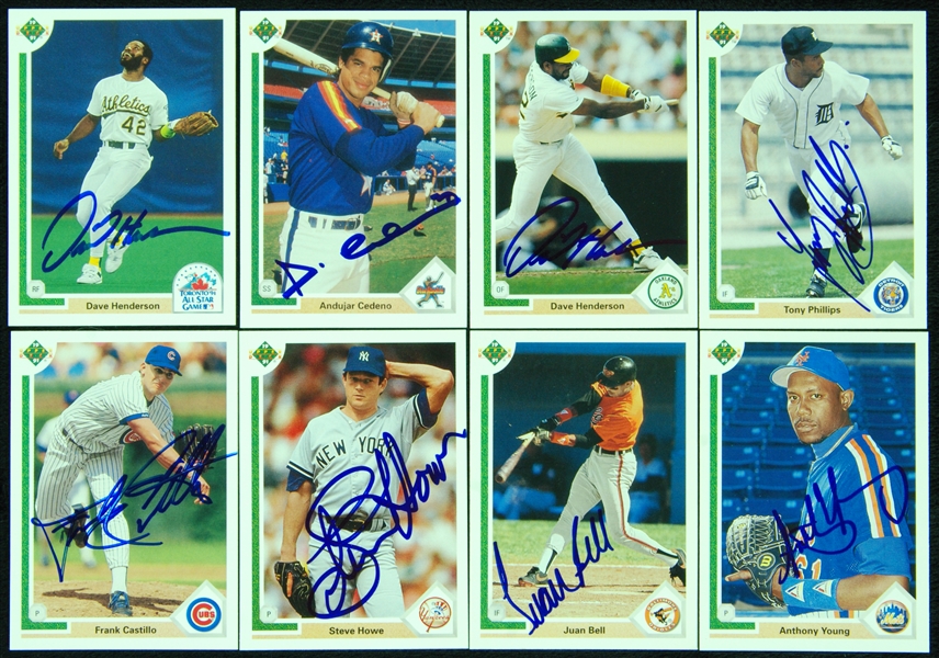 Signed 1991 Upper Deck Baseball Card Collection (332 different plus 75 different Final Edition, total 407 cards)