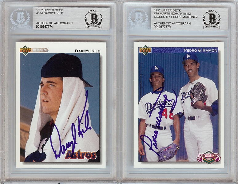 Signed 1992 Upper Deck Baseball Card Collection (388 different)