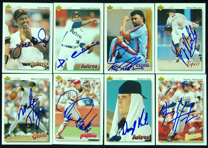 Signed 1992 Upper Deck Baseball Card Collection (388 different)