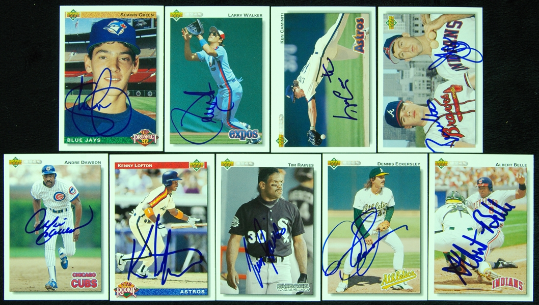 Signed 1992 Upper Deck Baseball Card Collection (388 different)