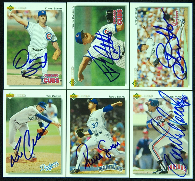 Signed 1992 Upper Deck Baseball Card Collection (388 different)