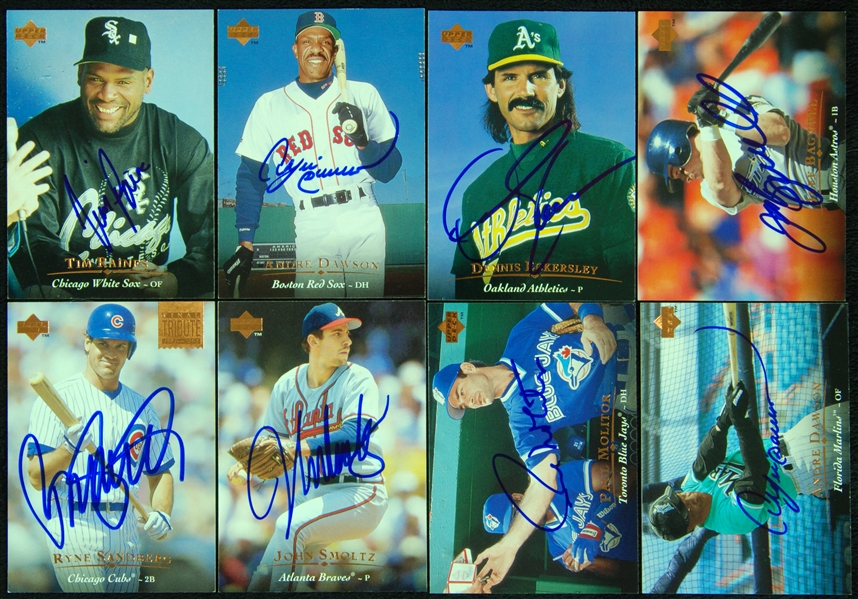 Signed 1995 Upper Deck Baseball Card Collection (257 different)