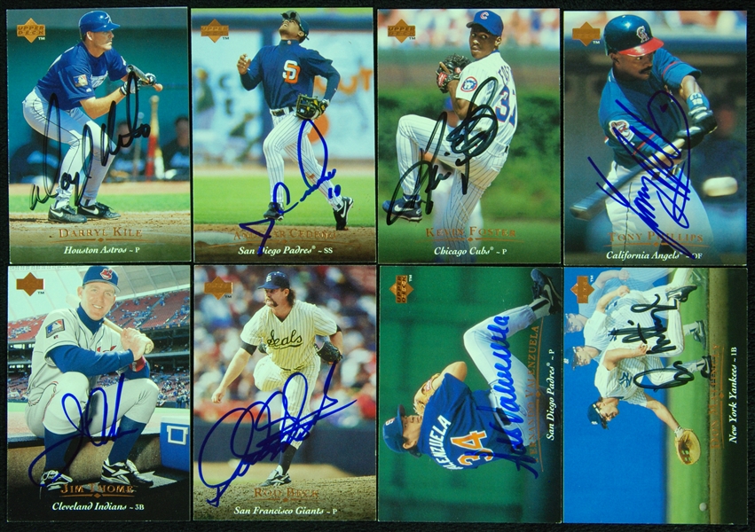 Signed 1995 Upper Deck Baseball Card Collection (257 different)