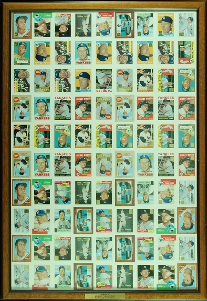 1996 Topps Mickey Mantle Inserts Framed Uncut Sheet 