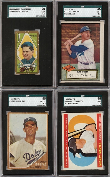 SGC-Graded Card Group – 10 Hall of Famers (15)