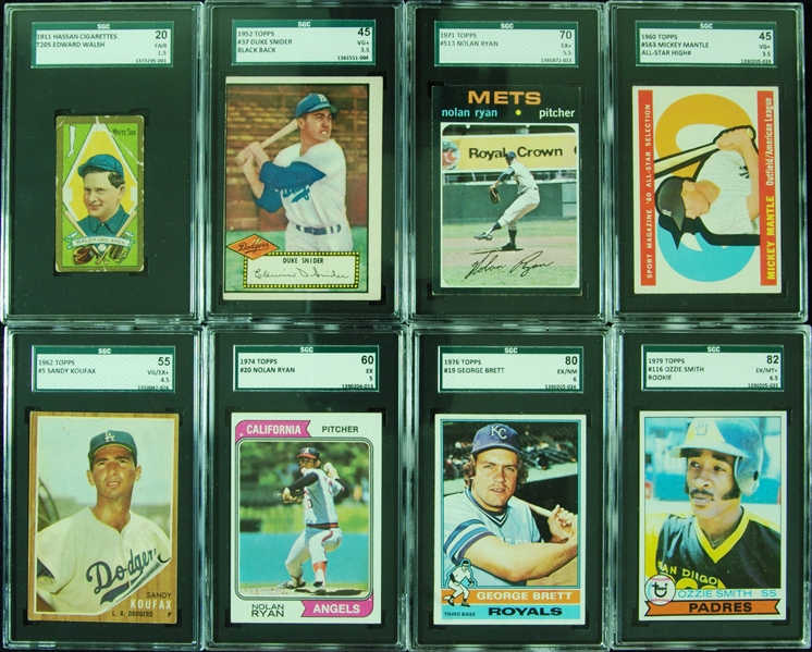 SGC-Graded Card Group – 10 Hall of Famers (15)