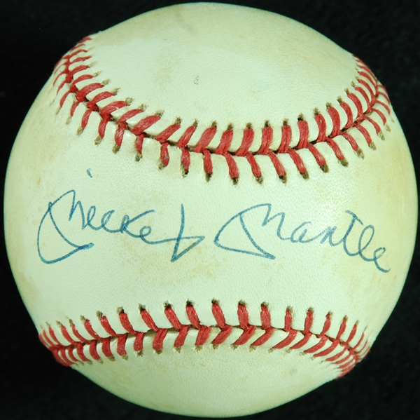 Mickey Mantle Single-Signed OAL Baseball (UDA)
