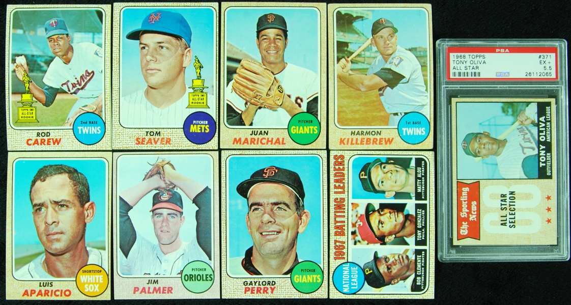 1968 Topps Baseball Partial Set With HOFers (236/598)