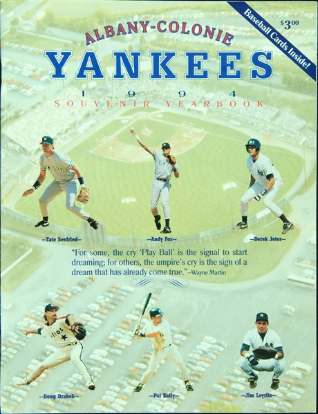 1994 Albany-Colonie Yankees Yearbook With Jeter Pre-Rookie Insert Intact