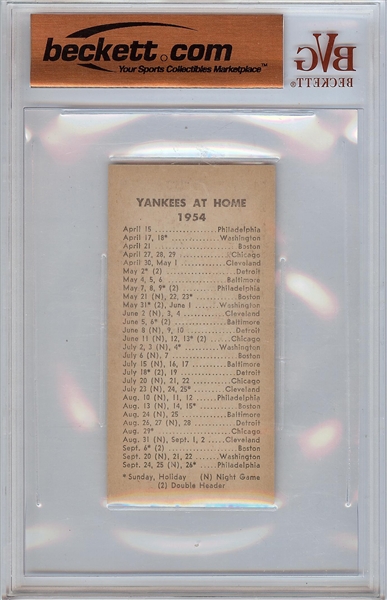 1954 New York Journal American Mickey Mantle No. 51 BVG 8 (Highest Graded)