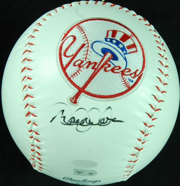 Derek Jeter Signed Oversized Yankee Logo Baseball (Steiner) (MLB)