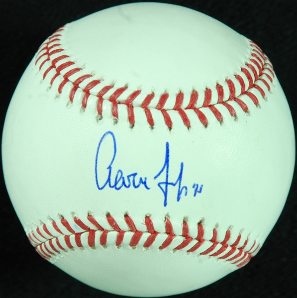 Aaron Judge Single-Signed OML Baseball (Fanatics) (BAS Auto Grade 10)