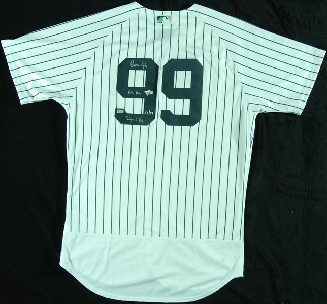 Aaron Judge Signed NY Yankees Home Jersey All Rise! Judgment Day! (58/99) (Fanatics)