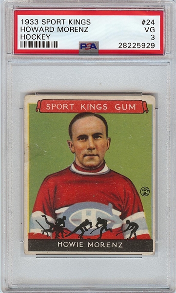 1933 Goudey Sport Kings Howie Morenz (Hockey) No. 24 PSA 3