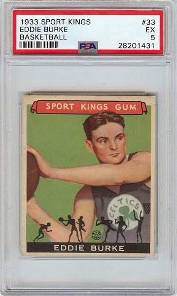 1933 Goudey Sport Kings Eddie Burke (Basketball) No. 33 PSA 5