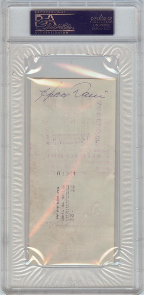 Muhammad Ali Signed Personal Check (1974) (Graded PSA/DNA 9)