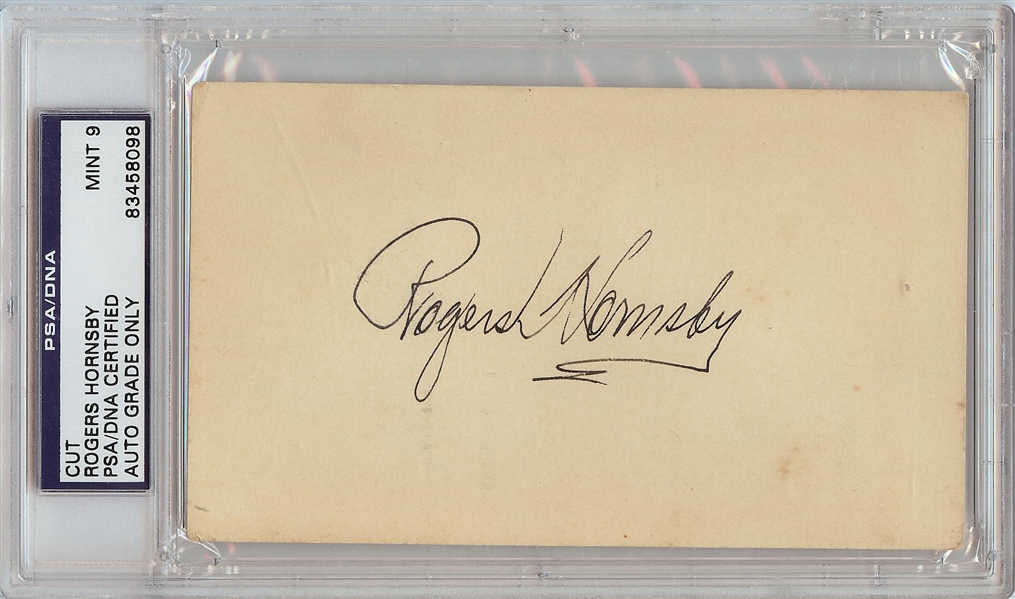 Rogers Hornsby Signed GPC (1943) (Graded PSA/DNA 9)