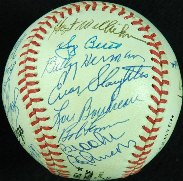 Mickey Mantle & Other HOFers Signed ONL Baseball (20) (JSA)