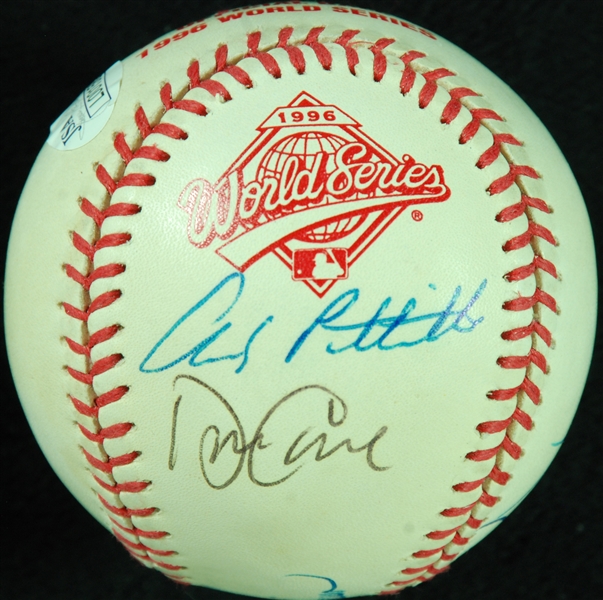 NY Yankees Signed 1996 World Series Baseball with Mariano Rivera, Pettitte, Cone, Gooden, Weathers (5) (JSA)