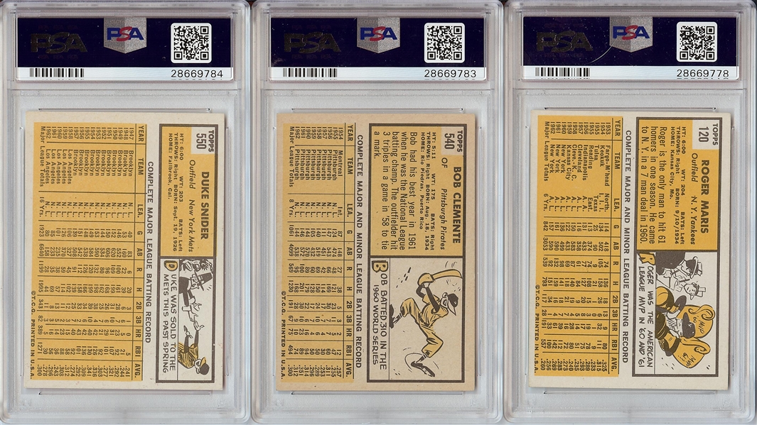 1963 Topps PSA-Graded HOF Group with Mickey Mantle (19)