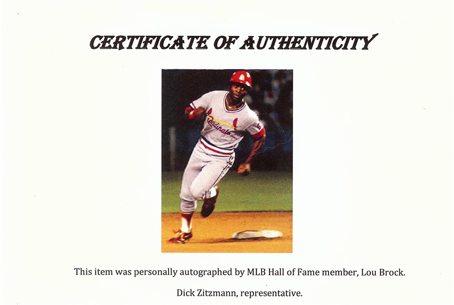 Lou Brock Signed Trading Cards Group (1969-1985) (12)