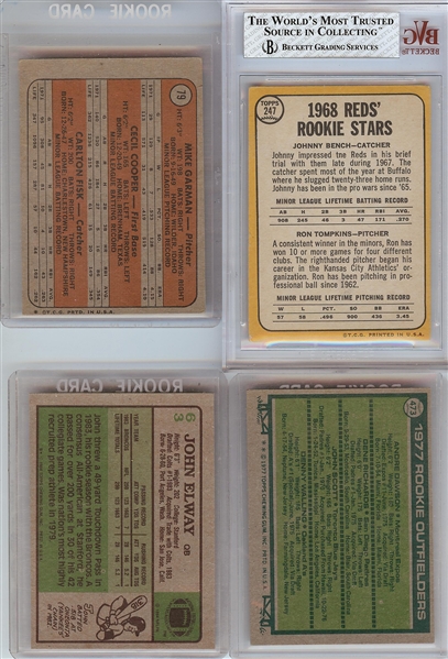 Baseball Rookie Card Group with Roger Maris, Killebrew, Jackson, Bench, Schmidt (10)