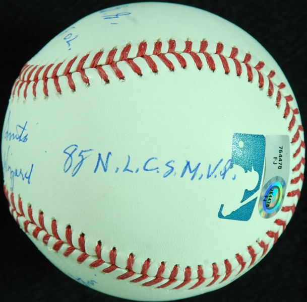 Ozzie Smith Single-Signed STAT Baseball with 6 Inscriptions (Steiner) (Graded PSA/DNA 10)