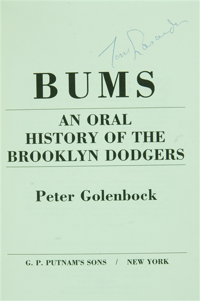 Multi-Signed Bums - An Oral History of the Brooklyn Dodgers Book with Koufax, Snider, Lasorda (15) (BAS)