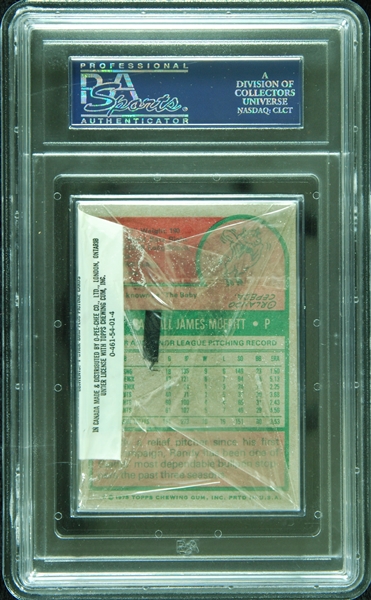1975 Topps Baseball Cello Pack with Gossage on Top (Graded PSA 10)