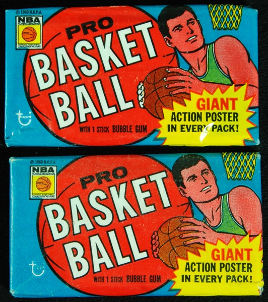 1970-71 Topps Basketball 1st Series Wax Pack Pair (2)
