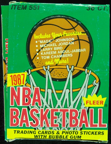 1987-88 Fleer Basketball Wax Box (36)