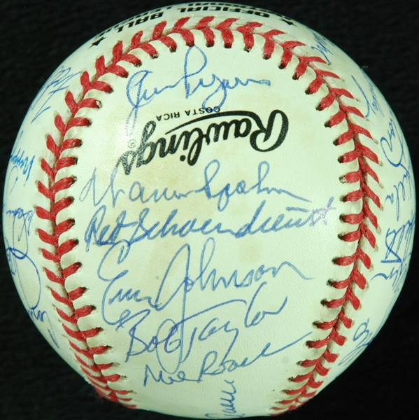 1957 Milwaukee Braves World Champions Reunion Team-Signed Baseball (25) (JSA)