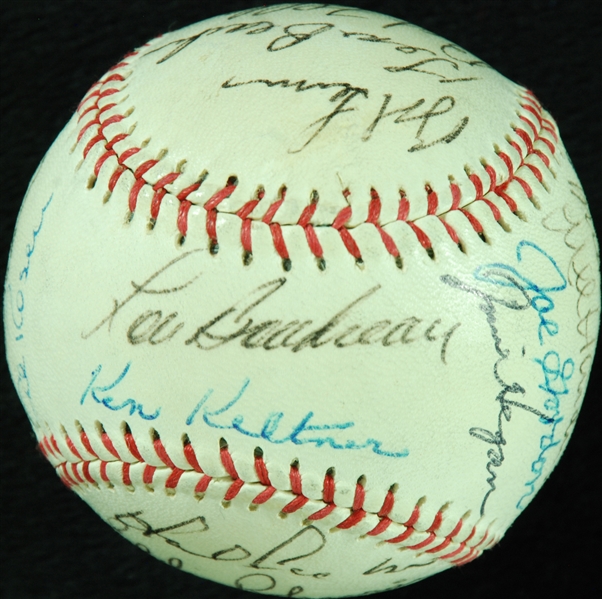 1948 Cleveland Indians World Champions Reunion Team-Signed Baseball (21) (JSA)