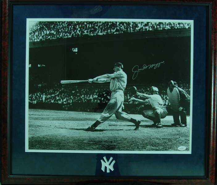 Joe DiMaggio Signed 16x20 Framed Photo (JSA)