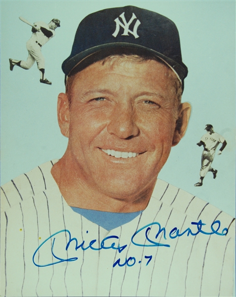 Mickey Mantle Signed 8x10 Photo Inscribed No. 7 (PSA/DNA)