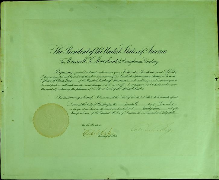 Calvin Coolidge Signed Document (1924) (PSA/DNA)