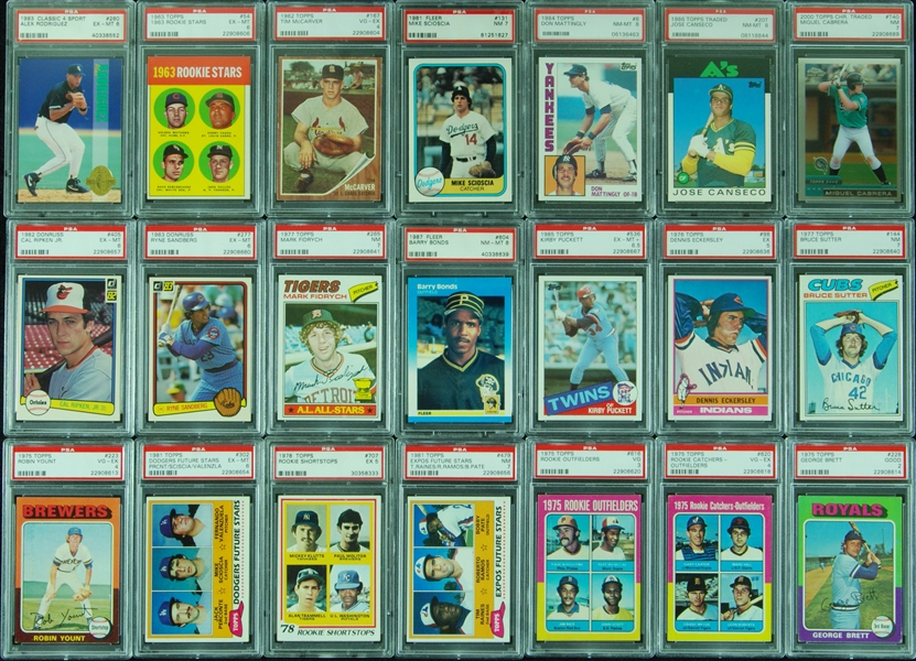 1962-2000 Baseball Rookies PSA-Graded Group (21)