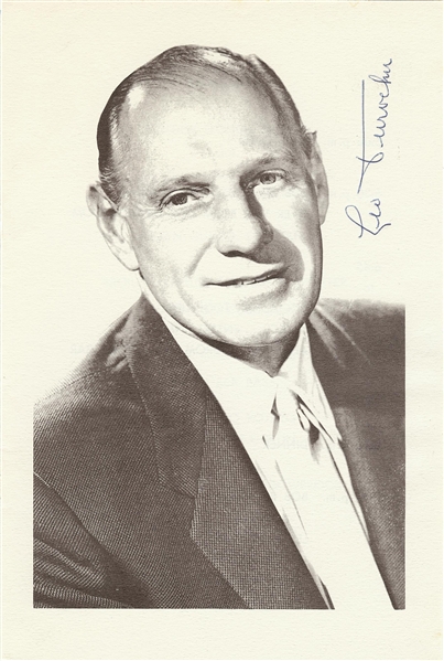 Leo Durocher Signed 1958 Sportsman's Night Dinner Program (BAS)