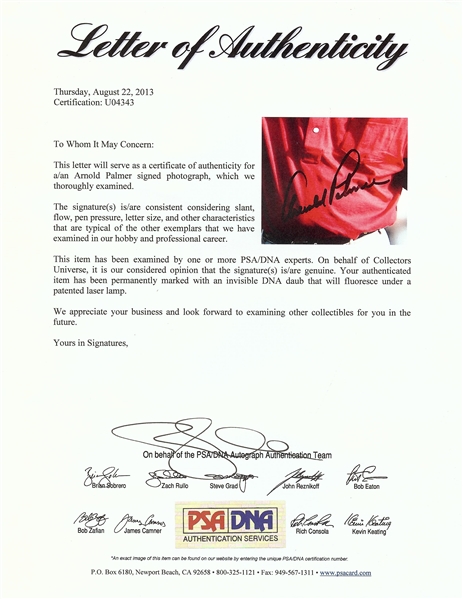 Arnold Palmer Signed 8x10 Photo (PSA/DNA)