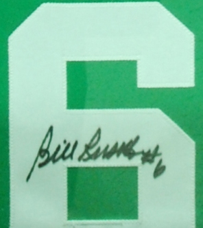 Bill Russell Signed Jersey in Frame (JSA)