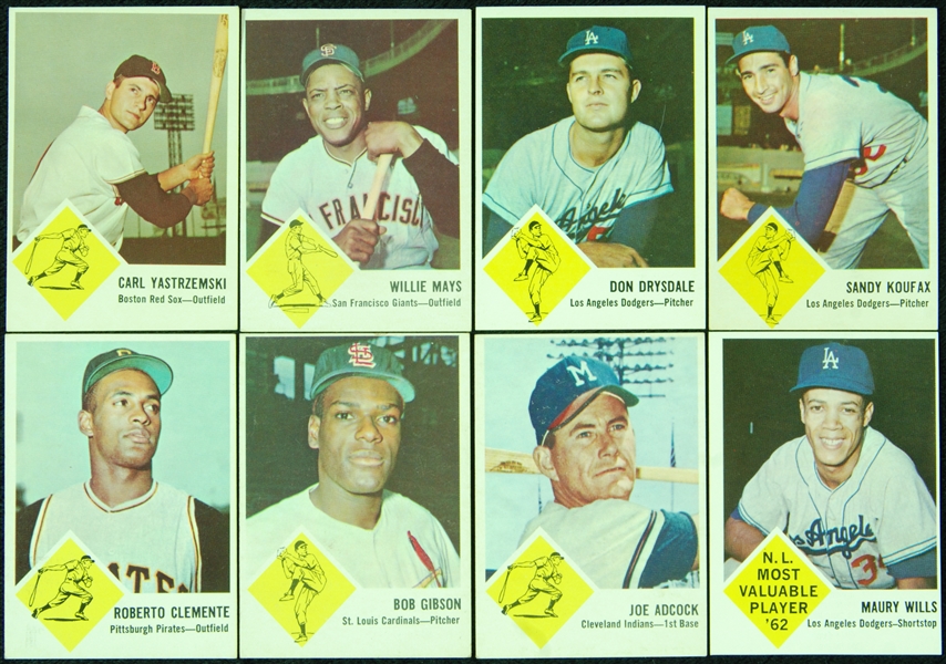 1963 Fleer Baseball Complete Set (66)