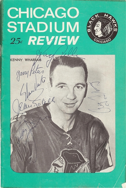 Chicago Blackhawks Multi-Signed 1964-65 Program (10)